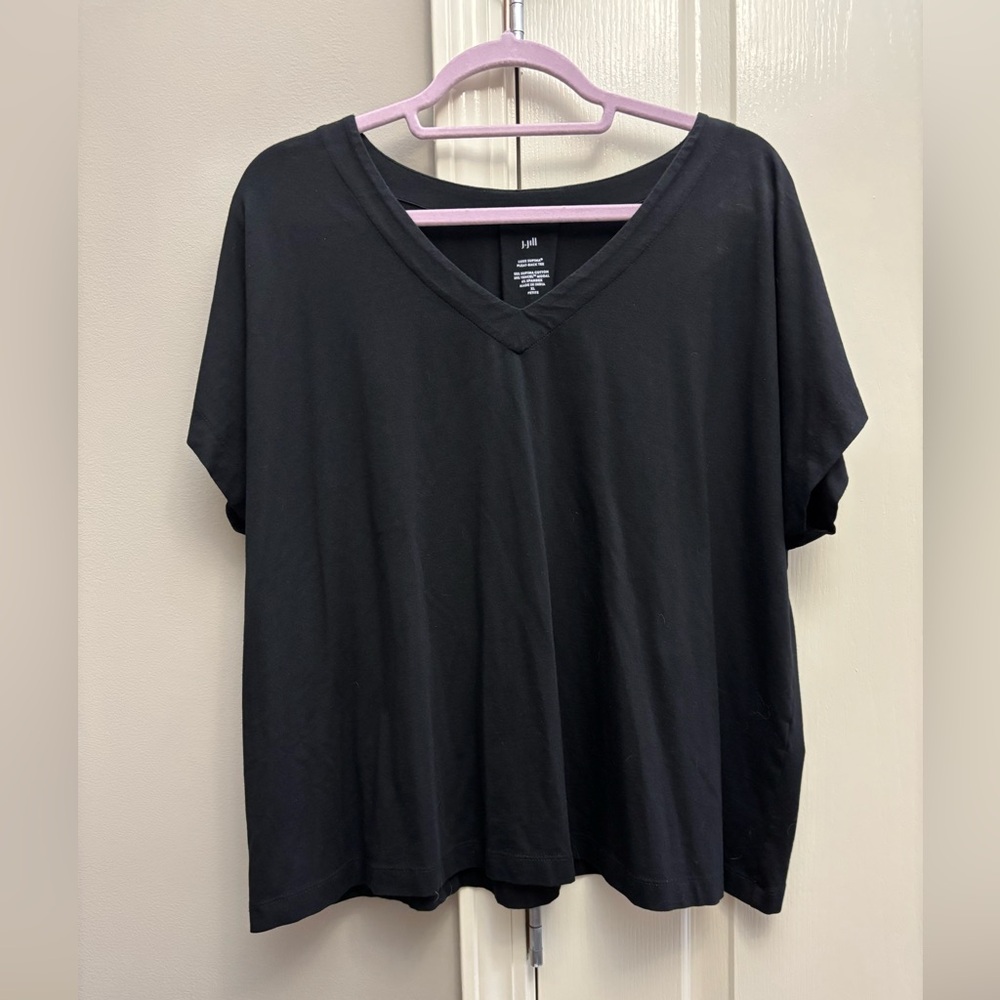 J.jill Luxe Supima V neck tee